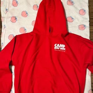 Camp Bow wow red Hoodie Large